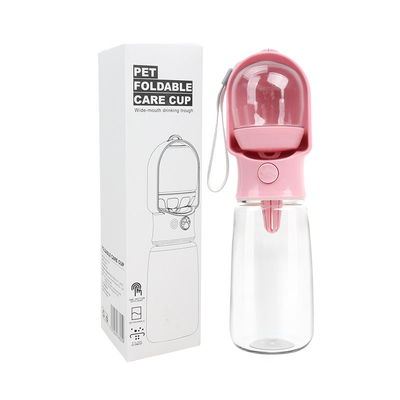 Bouteille d'eau pour chien - rose